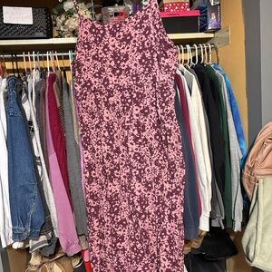 Purple Floral Maxi Dress